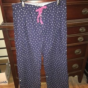 Really cute navy polka dots pajama pants size L